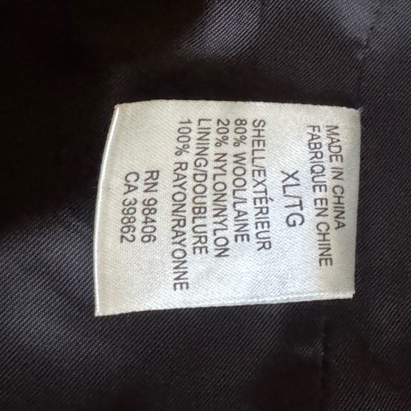 Theory Men’s wool lined Overcoat. Black. ExL (but runs small). Vent still sewn. - Picture 4 of 5